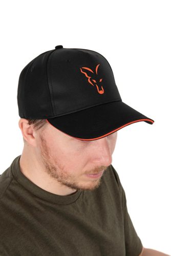 Fox Collection Baseball Cap Black & Orange-Fox Collection baseball B/O