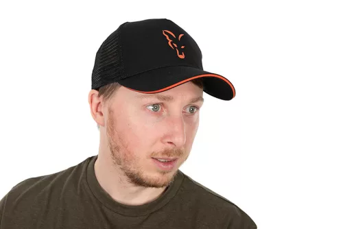 Fox Collection Trucker Cap Black & Orange-Fox Collection trucker B/O