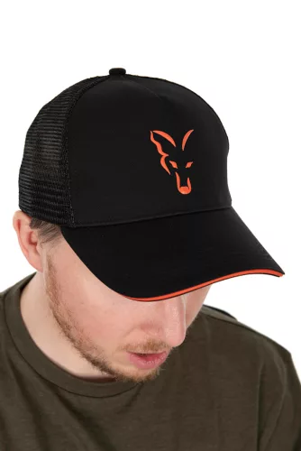 Fox Collection Trucker Cap Black & Orange-Fox Collection trucker B/O