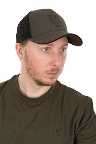 Fox Collection Trucker Cap Green & Black-Fox Collection trucker G/B