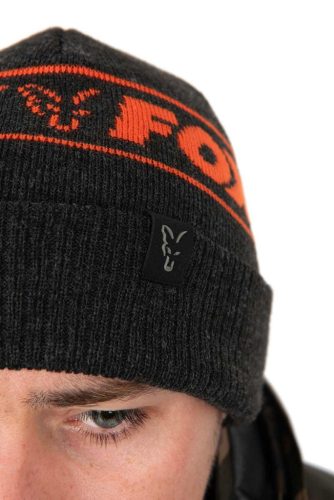 Fox Collection Beanie Hat - Black & Orange-Fox Collection Beanie B/O