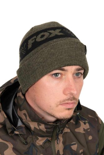 Fox Collection Beanie Hat - Green & Black-Fox Collection Beanie G/B
