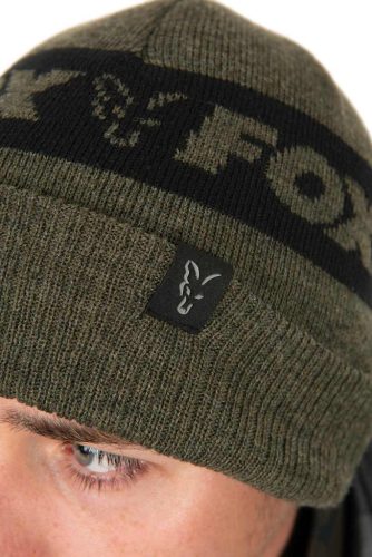 Fox Collection Beanie Hat - Green & Black-Fox Collection Beanie G/B