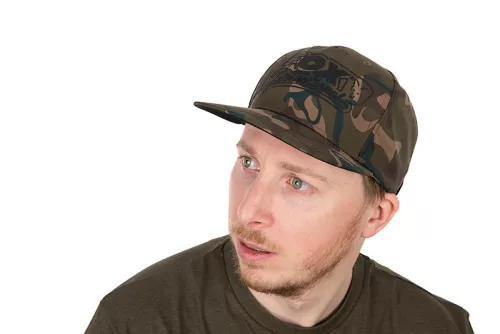 Fox Camo Flat Peak Snapback Cap-Camo Snapback hat