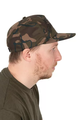 Fox Camo Flat Peak Snapback Cap-Camo Snapback hat