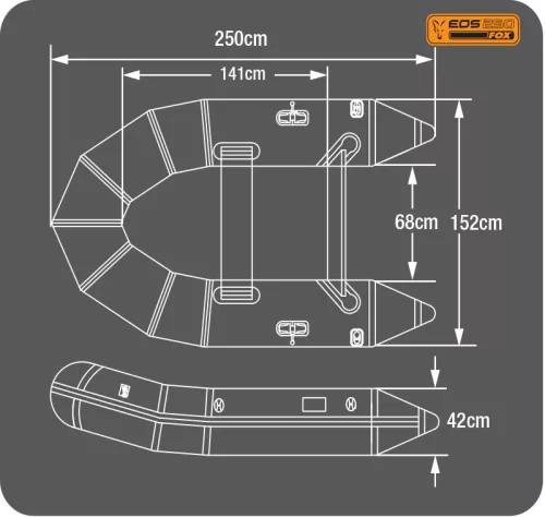 EOS 250 Boat-2.5m inflatable Boat - Slat Floor
