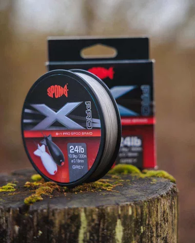 Spomb X Pro Braid-Spomb X Pro Braid Grey 8+1 0.18mm 24lbs