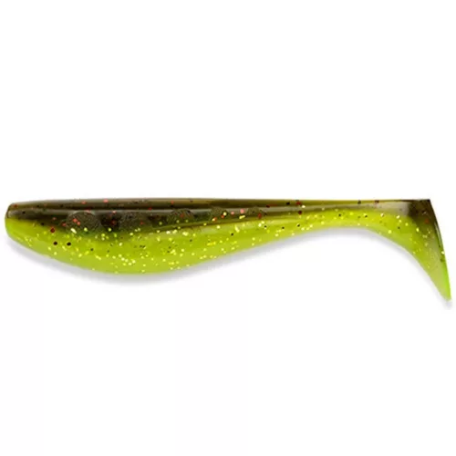 FISHUP_WIZZLE SHAD 3" (8PCS.), #203 - GREEN PUMPKIN/FLO CHARTREUSE