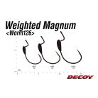DEC DECOY WORM126 WEIGHTED MAGNUM #8/0 NS BLACK 3PCS/BAG
