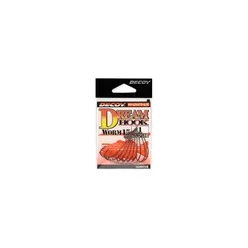 DEC DECOY WORM15 DREAM HOOK #6 NS BLACK 9PCS/BAG