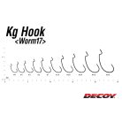 DEC DECOY WORM17 KG HOOK #4/0 NS BLACK 6PCS/BAG
