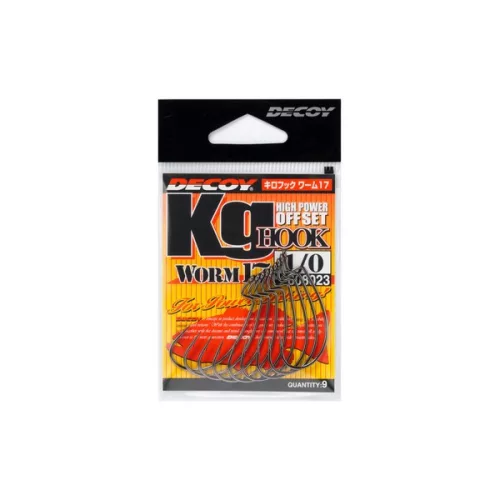 DEC DECOY WORM17 KG HOOK #5/0 NS BLACK 5PCS/BAG