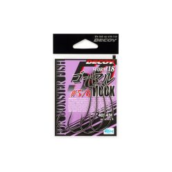 DEC DECOY WORM18 5/0 HOOK #5/0 NS BLACK 4PCS/BAG