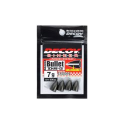 DEC DS-5 DECOY SINKER TYPE BULLET 7G GUN BLACK 4PCS/BAG