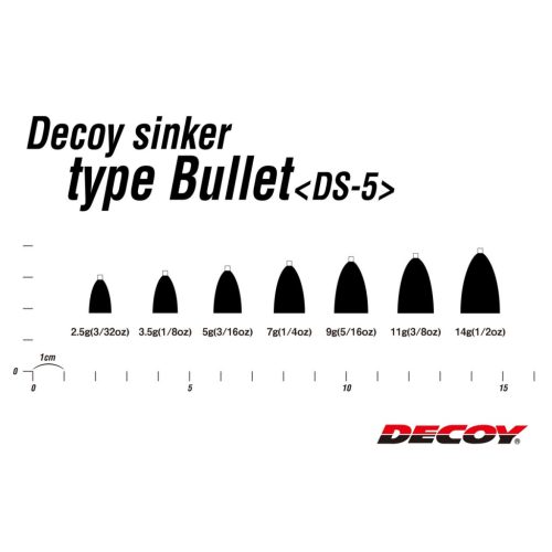 DEC DS-5 DECOY SINKER TYPE BULLET 9G GUN BLACK 3PCS/BAG