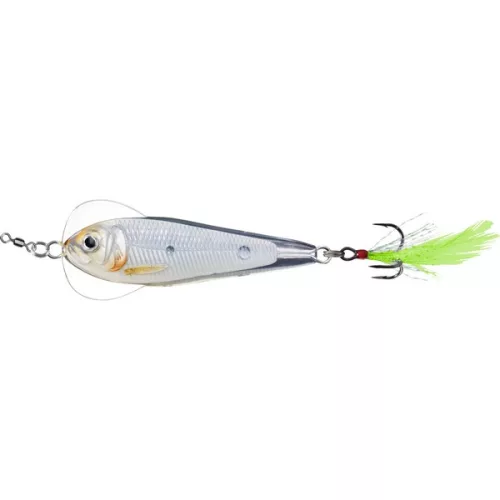 LIVETARGET FLUTTER SHAD JIGGING SPOON SILVER/BLACK 50 MM 11 G