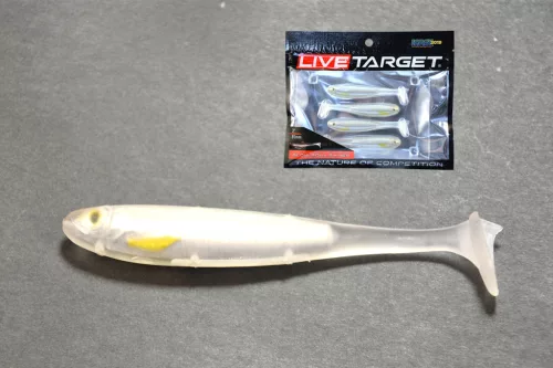 LIVETARGET SLOW-ROLL SHINER PADDLE TAIL SILVER/BROWN 100 MM