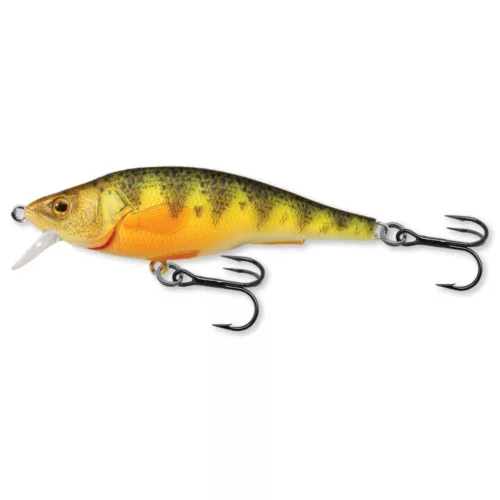 LIVETARGET YELLOW PERCH JERKBAIT FLORESCENT/MATTE 73 MM 11 G FLOATING