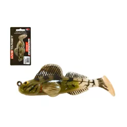  LIVETARTGET 3.3” GOBY PADDLETAIL RIGGED BROWN / CHARTREUSE 84MM 12G  SINKING