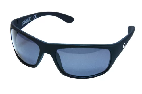 MUSTAD HP POLARIZED SUNGLASSES - BLACK FRAME, SMOKE LENS