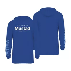   Mustad BLUE BRAND LONGSLEEVE UV WITH HOOD - REPREVE+SPANDEX S
