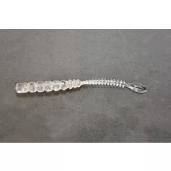   MUSTAD AJI BEAVER TAIL 2.5'' CLEAR RAINBOW GLITTER 12DB/CSOMAG