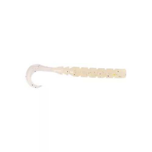 MUSTAD AJI CURLY TAIL 2.5'' WHITE LUMINOUS 12DB/CSOMAG