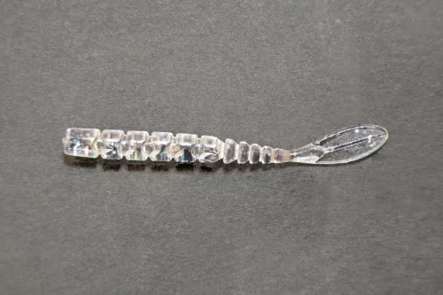MUSTAD AJI FISH TAIL 2'' CLEAR PURPLE GLITTER 12DB/CSOMAG