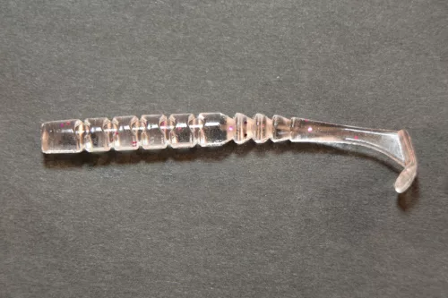 MUSTAD AJI PADDLE TAIL 2'' CLEAR RAINBOW GLITTER 12DB/CSOMAG