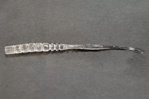 MUSTAD AJI STRAIGHT TAIL 3'' CLEAR RAINBOW GLITTER 12DB/CSOMAG