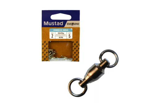 MUSTAD BB SWIVEL W/ WELDED RINGS 2 5DB/CSOMAG