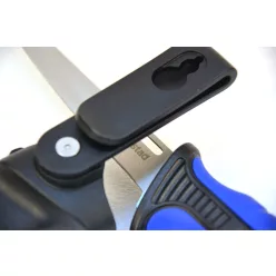   MUSTAD 7" 4116 STAINLESS STEEL FILLET KNIFE - POLISHED BLADE FINISH BLUE