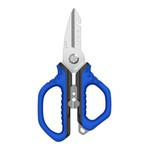MUSTAD 6.5", SCISSORS, 420 STAINLESS STEEL, FINE POLISHED BLUE