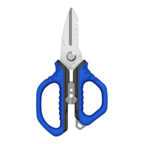 MUSTAD 6.5", SCISSORS, 420 STAINLESS STEEL, FINE POLISHED BLUE
