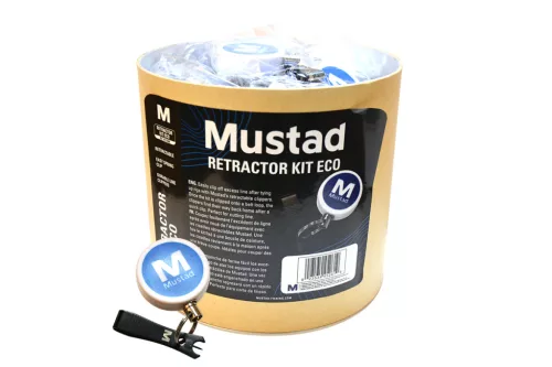 MUSTAD RETRACTOR KIT ECO KIHÚZHATÓ ÖVRE RAKHATÓ KULCSTARTÓ ZSINÓRVÁGÓ CSIPESSZEL