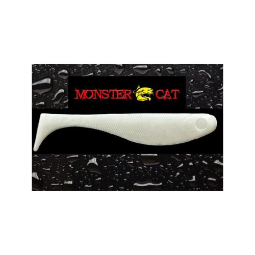 MONSTER CAT RATLLIN csörgős gumihal - Gray White 12 cm