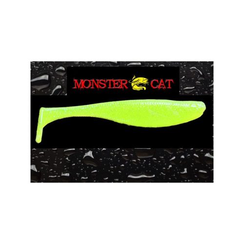 MONSTER CAT RATLLIN csörgős gumihal - Yellow Green 10 cm