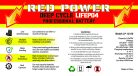 LIFEPO4 Red Power  100AH- 12 v - USB DIGIT Lithium munka akkumulátor - töltő nélkül    