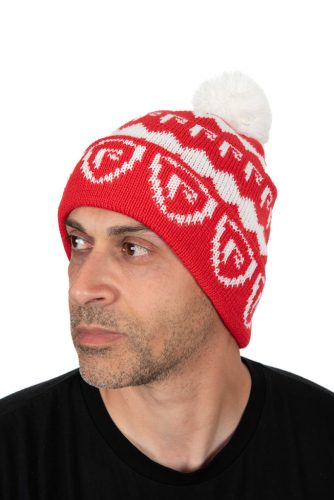 Fox Rage Red & White Bobble Hat -