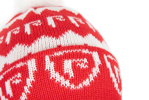 Fox Rage Red & White Bobble Hat -