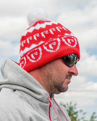 Fox Rage Red & White Bobble Hat -
