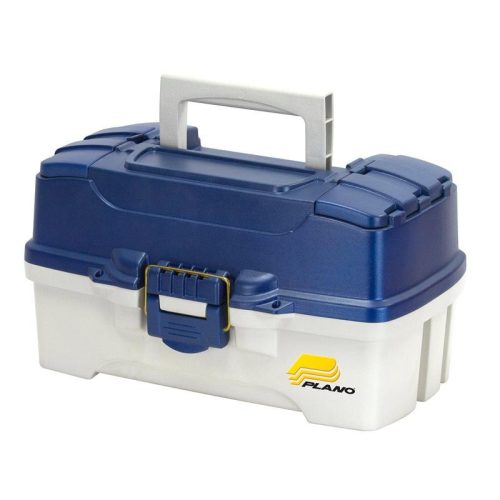 Plano 620206 2 TRAY BOX MTL BLUE /OFF WHITE