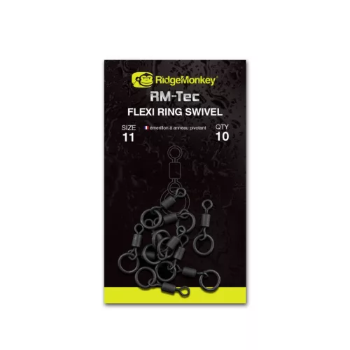 RIDGEMONKEY RM_TEC FLEXI RING SWIVEL SIZE11 KARIKÁS FORGÓ 10DB