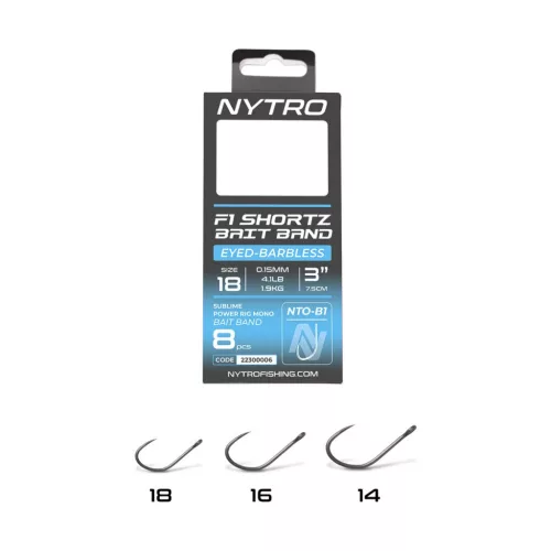 NYTRO NTO-B1 ELŐKÖTÖTT SZAKÁLL NÉLKÜLI CSALIGYŰRŰS METHOD ELŐKE 7,5 CM  18/0,13MM