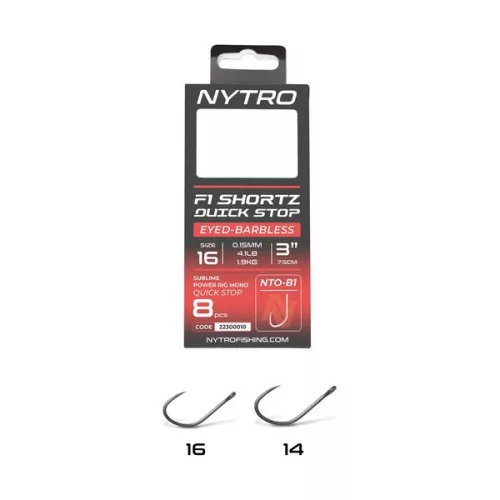 NYTRO NTO-B1 ELŐKÖTÖTT SZAKÁLL NÉLKÜLI QUICK-STOP METHOD ELŐKE 7,5 CM  16/0,13MM