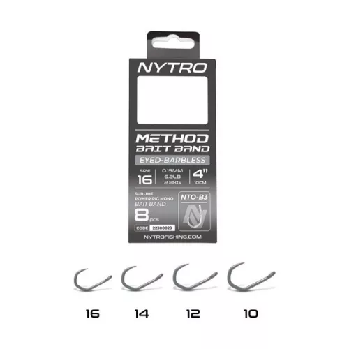 NYTRO NTO-B3 ELŐKÖTÖTT SZAKÁLL NÉLKÜLI QUICK-STOP METHOD ELŐKE 10 CM 12/0,23MM